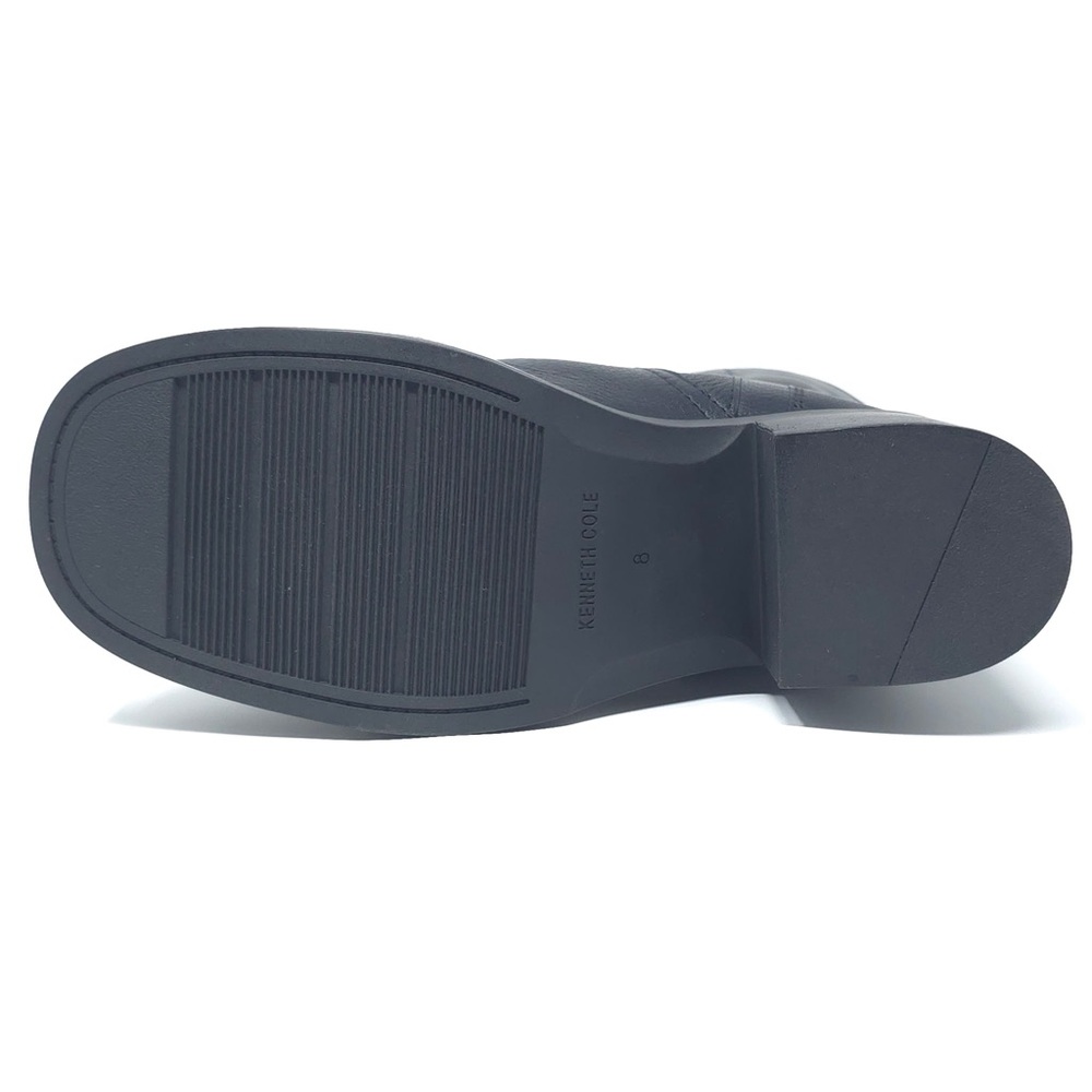 Kenneth Cole Stride Black Leather Motorcycle Boots Winter - Picture 7 of 12